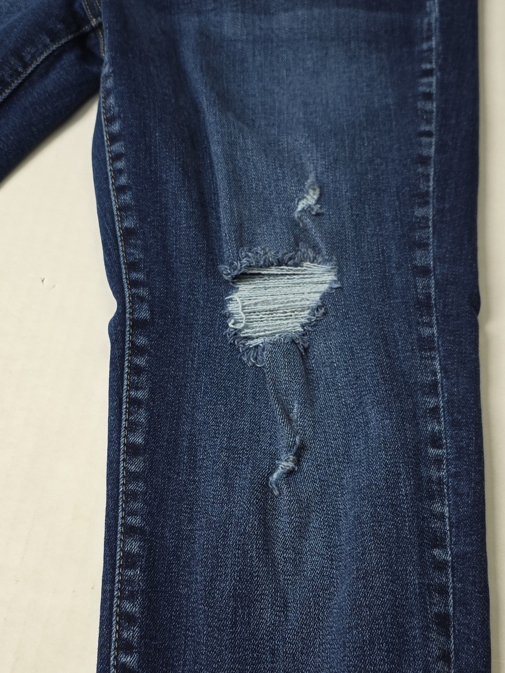 Kancan Dark Blue Skinny Distressed Button-Fly Jeans - Picture 4 of 8